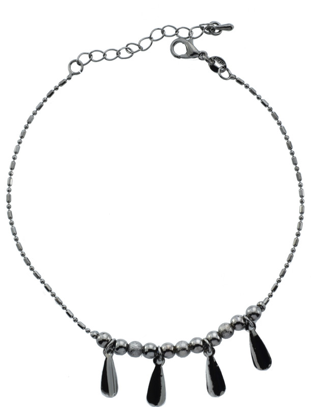 High Trendz Black Beauty Alloy Anklet High Trendz Black Beauty Alloy Anklet