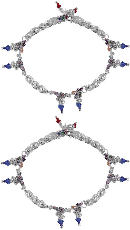 Jewel99 Alcestis Silver Anklet(Pack of 2) Jewel99 Alcestis Silver Anklet(Pack of 2)