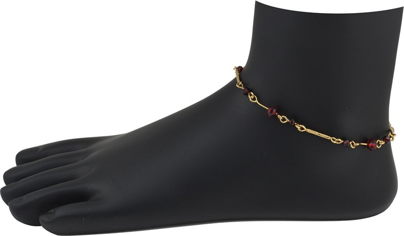 High Trendz Golden Red Alloy Anklet High Trendz Golden Red Alloy Anklet
