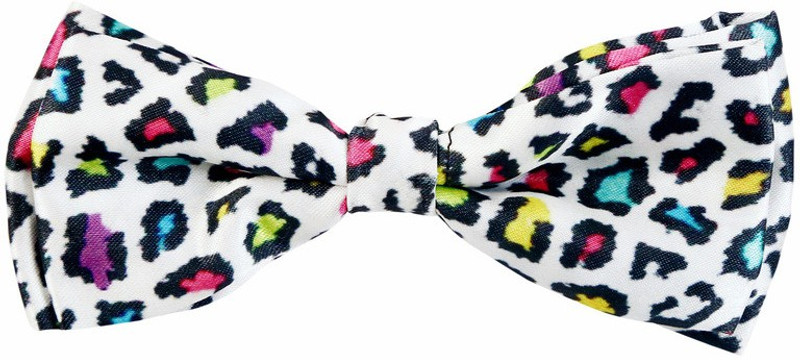 Blacksmith Leopard White Colordesign Bow Animal Print Men Tie Blacksmith Leopard White Colordesign Bow Animal Print Men Tie