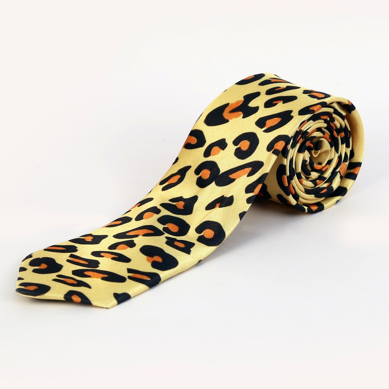 Blacksmith Ochre Leopard Print Design Animal Print Men Tie Blacksmith Ochre Leopard Print Design Animal Print Men Tie
