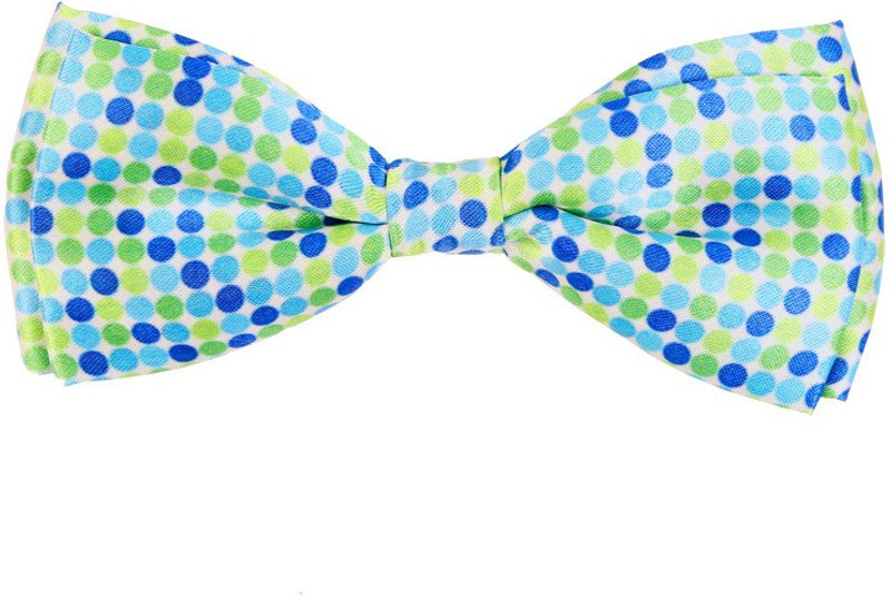 Blacksmith Multi Blue Dotsdesign Bow Polka Print Men Tie Blacksmith Multi Blue Dotsdesign Bow Polka Print Men Tie