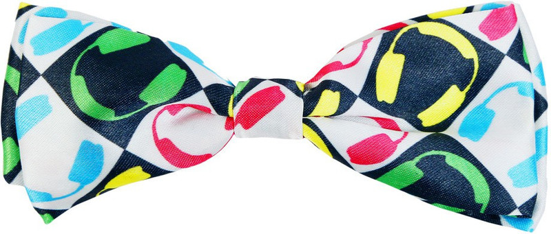 Blacksmith Dj Whitedesign Bow Graphic Print Men Tie Blacksmith Dj Whitedesign Bow Graphic Print Men Tie