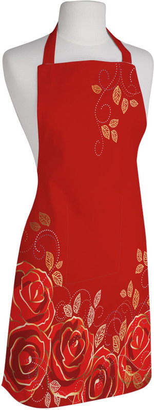 right Polyester Chef's Apron - Large(Red, Single Piece)