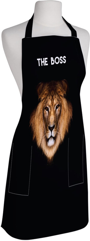 right Polyester Chef's Apron - Large(Black, Single Piece)
