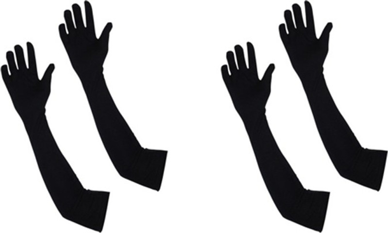 AMKEI Cotton Arm Sleeve For Women(L, Black)