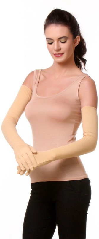 Asquare Deals Cotton Arm Sleeve For Men & Women(Free, Beige)