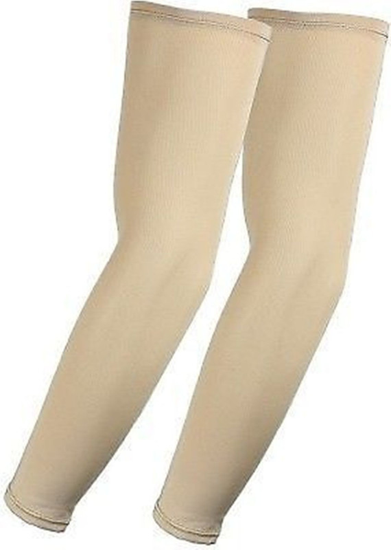 Babji Cotton Arm Sleeve For Men & Women(Free, Beige)