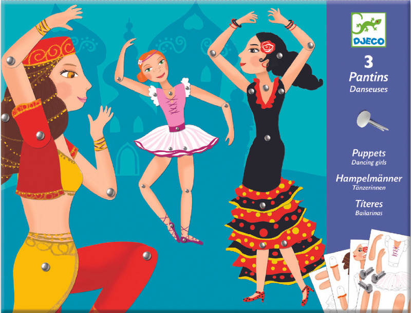 Djeco 3 Puppets Dancing Girls Djeco 3 Puppets Dancing Girls