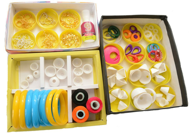 ecaart Silk Thread Jewellery Making Mega Kit Three