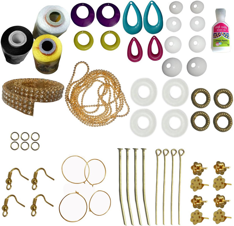 RKB jewellery making mini kit with white, black and lemon yellow silk thread RKB jewellery making mini kit with white, black and lemon yellow silk thread