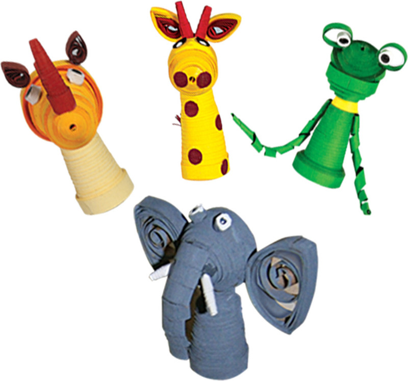 TOY KRAFT Paper Quilled Finger Puppets - Animals TOY KRAFT Paper Quilled Finger Puppets - Animals