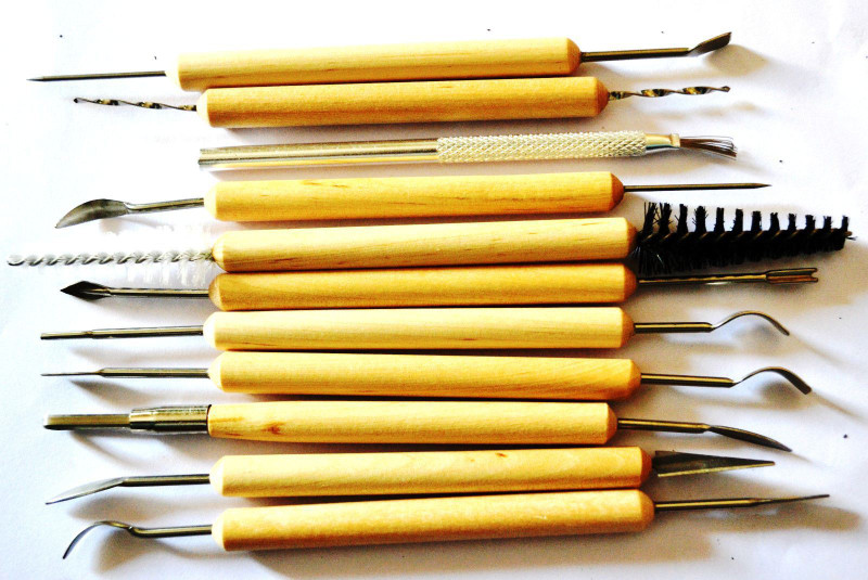 Art and Craft Creations Terracotta Modelling Tool - 11 Pcs Wooden Tools Art and Craft Creations Terracotta Modelling Tool - 11 Pcs Wooden Tools
