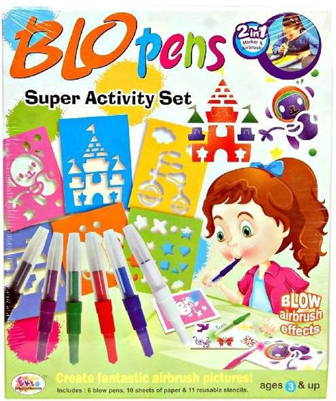 Homeshopeez Ekta Blow Pens Super Activity Set Homeshopeez Ekta Blow Pens Super Activity Set