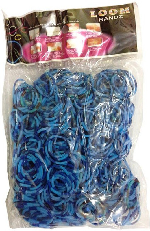 Shatchi 8 Tone Dark & Light Blue 600 Loom Band Refill Kit Kids Arts Crafts Toys With S Clips & Hook, Birthday, Anniversary, Festival Shatchi 8 Tone Dark & Light Blue 600 Loom Band Refill Kit Kids Arts Crafts Toys With S Clips & Hook, Birthday, Anniversary, Festival