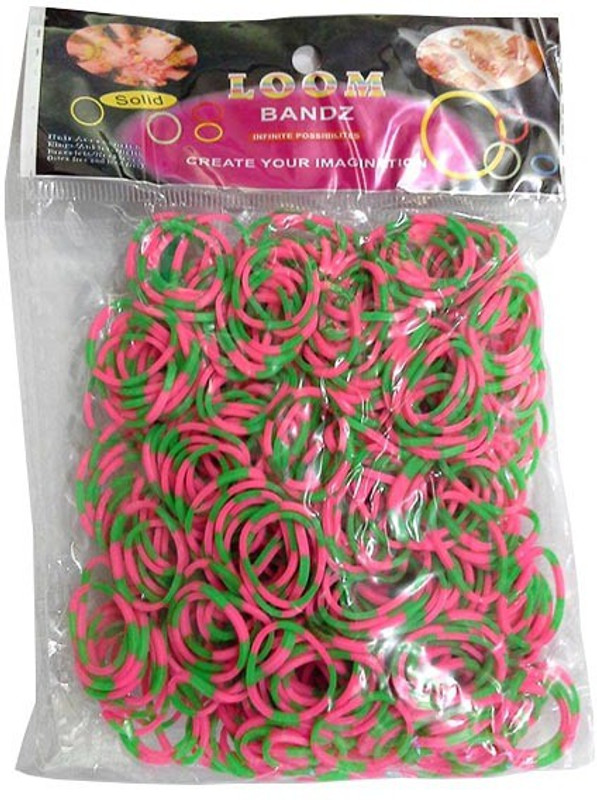Shatchi 8 Tone Pink & Green 600 Loom Band Refill Kit Kids Arts Crafts Toys With S Clips & Hook, Birthday, Anniversary, Festival Shatchi 8 Tone Pink & Green 600 Loom Band Refill Kit Kids Arts Crafts Toys With S Clips & Hook, Birthday, Anniversary, Festival