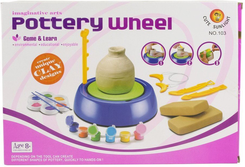 kts KHALSA TOYS AND SALES Imaginative Art Pottery Wheel Set