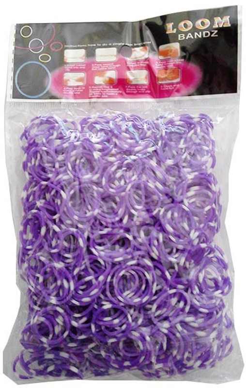 Shatchi Polka Dot Purple 600 Loom Band Refill Kit Kids Arts Crafts Toys With S Clips & Hook, Birthday, Anniversary, Festival Shatchi Polka Dot Purple 600 Loom Band Refill Kit Kids Arts Crafts Toys With S Clips & Hook, Birthday, Anniversary, Festival