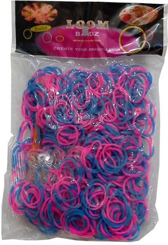 Shatchi 2 Tone Pink & Blue 600 Loom Band Refill Kit Kids Arts Crafts Toys With S Clips & Hook, Birthday, Anniversary, Festival Shatchi 2 Tone Pink & Blue 600 Loom Band Refill Kit Kids Arts Crafts Toys With S Clips & Hook, Birthday, Anniversary, Festival