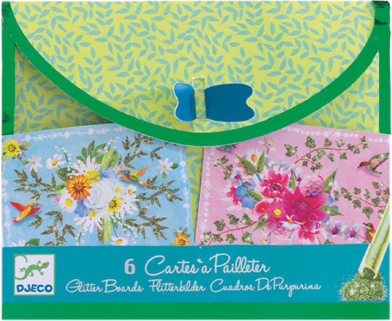 Djeco Glitter Cards Colibri Djeco Glitter Cards Colibri