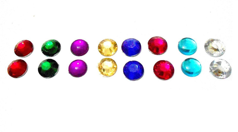 Vardhman Jewellery Designing Coloured Crystal Pastable Stones size 6mm, pack of 400 Vardhman Jewellery Designing Coloured Crystal Pastable Stones size 6mm, pack of 400