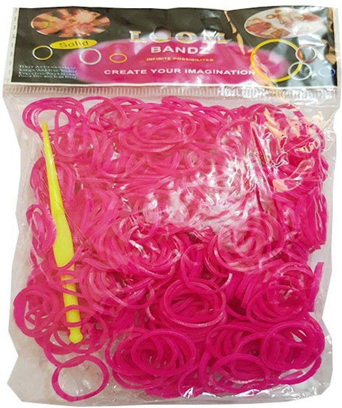 Shatchi 600 Normal Hot Pink Loom Band Refill Art Craft Kit Toys With S Clips & Hook, Special Gift For Birthday,Anniversary Shatchi 600 Normal Hot Pink Loom Band Refill Art Craft Kit Toys With S Clips & Hook, Special Gift For Birthday,Anniversary