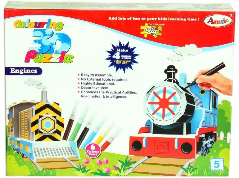 Annie Colouring 3 D Puzzle - Engine Annie Colouring 3 D Puzzle - Engine