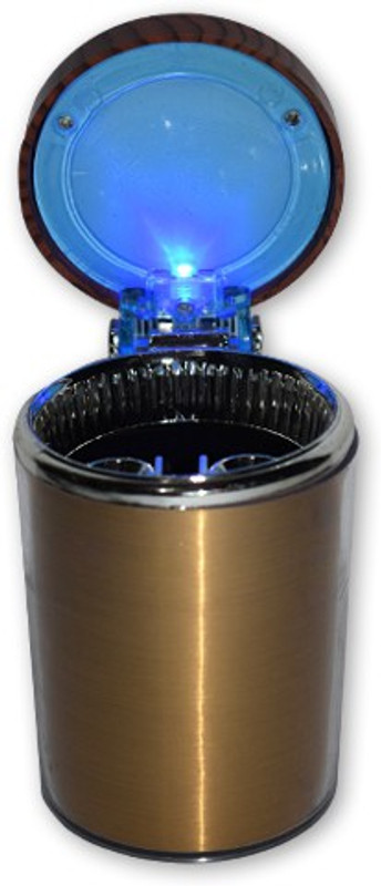 Auto Hub Gold Plastic Ashtray(Pack of 1)