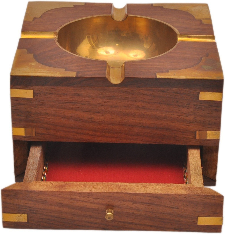 sparkle india Brown Wood Ashtray