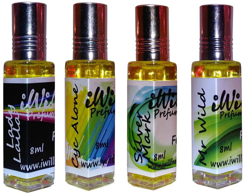 iwill Premium Lady Laila, Cyc Alone, Silver Mark, Mr Wild Non Alcoholic Fancy Perfume 32 ml Pack Floral Attar(Gold Musk)
