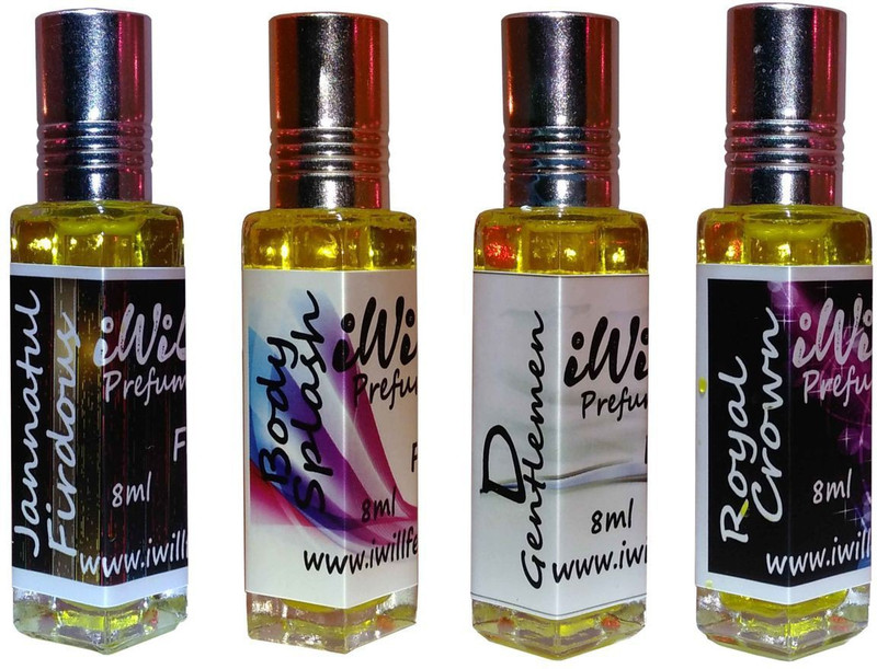 iwill Premium D Gentleman, Body Splash, Jannat ul Firdous, Royal Crown Non Alcoholic Fancy Perfume 32 ml Pack Floral Attar(Woody)