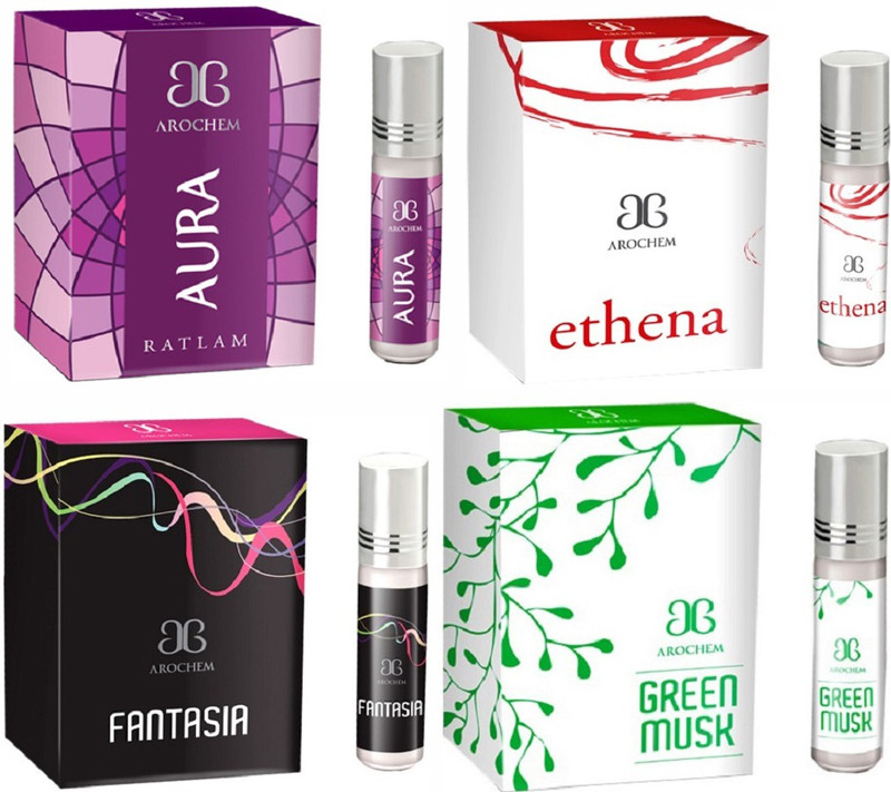 Arochem Green musk Ethena Fantasia Aura Combo Floral Attar(Floral)