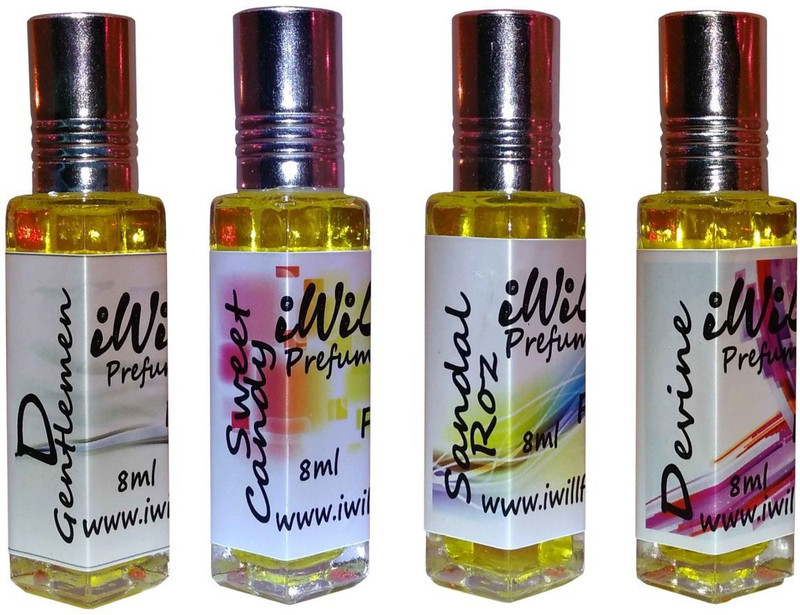 iwill Premium D Gentleman, Sweet Candy, Devine, Sandal Roz Non Alcoholic Fancy Perfume 32 ml Pack Herbal Attar(Floral)
