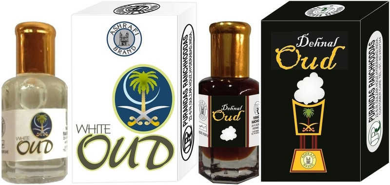 Purandas Ranchhoddas PRS White-Oud & Dehnal-Oud Attar 6ml Each Herbal Attar(Dehn el oud)