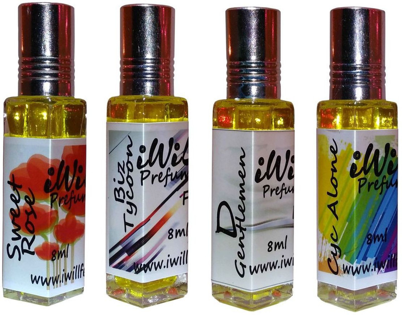 iwill Premium Sweet Rose, Biz Tycoon, D Gentleman, Cyc Alone Non Alcoholic Fancy Perfume 32 ml Pack Floral Attar(Gold Musk)