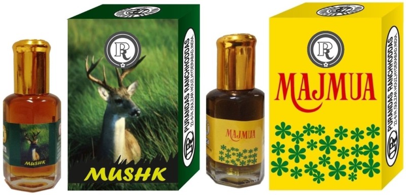 Purandas Ranchhoddas PRS Mushk & Majmua 6ml Each Herbal Attar(Musk)