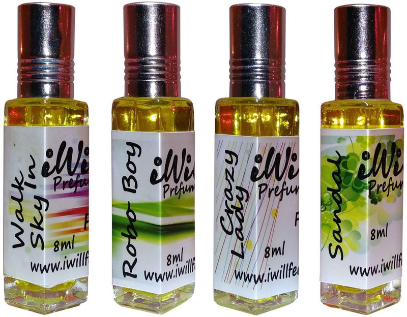 iwill Premium Walk In Sky, Robo Boy, Crazy Lady, Sandal Non Alcoholic Fancy Perfume 32 ml Pack Floral Attar(Gold Musk)