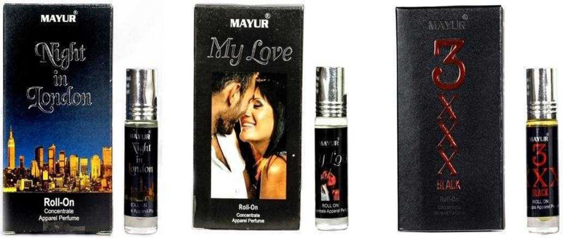 Mayur Valentine special attar combo(3pcs of 8ml) Floral Attar(Citrus)
