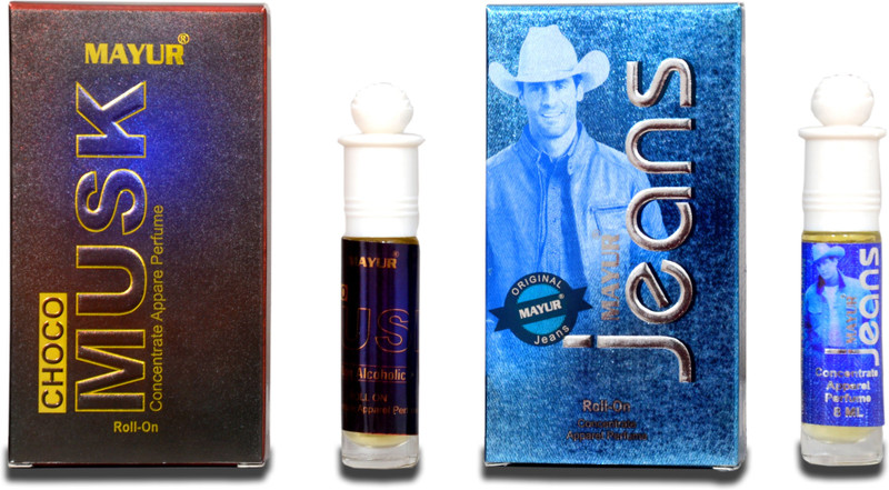 Mayur Choco Musk & Jeans (2pcs of 8ml) Floral Attar(Musk)