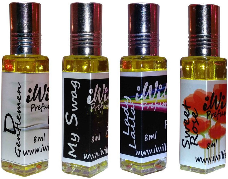iwill Premium D Gentleman, My Swag, Lady Laila, Sweet Rose Non Alcoholic Fancy Perfume 32 ml Pack Floral Attar(Fruity)