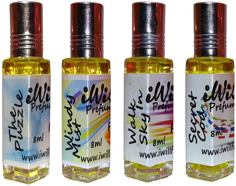 iwill Premium The Puzzle, Windy Mist, Walk In Sky, Secret Cod Non Alcoholic Fancy Perfume 32 ml Pack Floral Attar(Fruity)