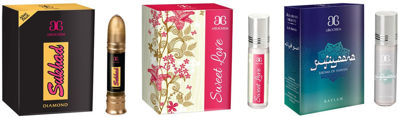 Arochem Sukhad Sweet Love Sufiyaana Combo Floral Attar(Sandalwood)