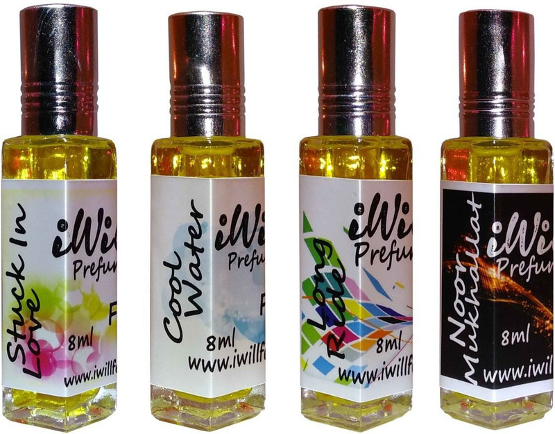 iwill Premium Stuck In Love, Long Ride, Cool Water, Noor Mukhallat Non Alcoholic Fancy Perfume 32 ml Pack Floral Attar(Woody)