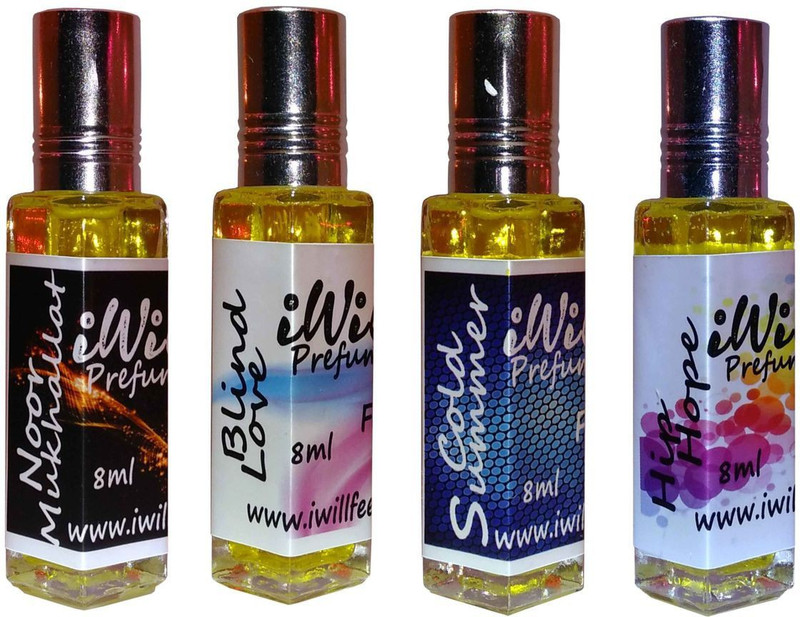iwill Premium Noor Mukhallat, Blind Love, Cold Summer, Hip Hope Non Alcoholic Fancy Perfume 32 ml Pack Floral Attar(Gold Musk)