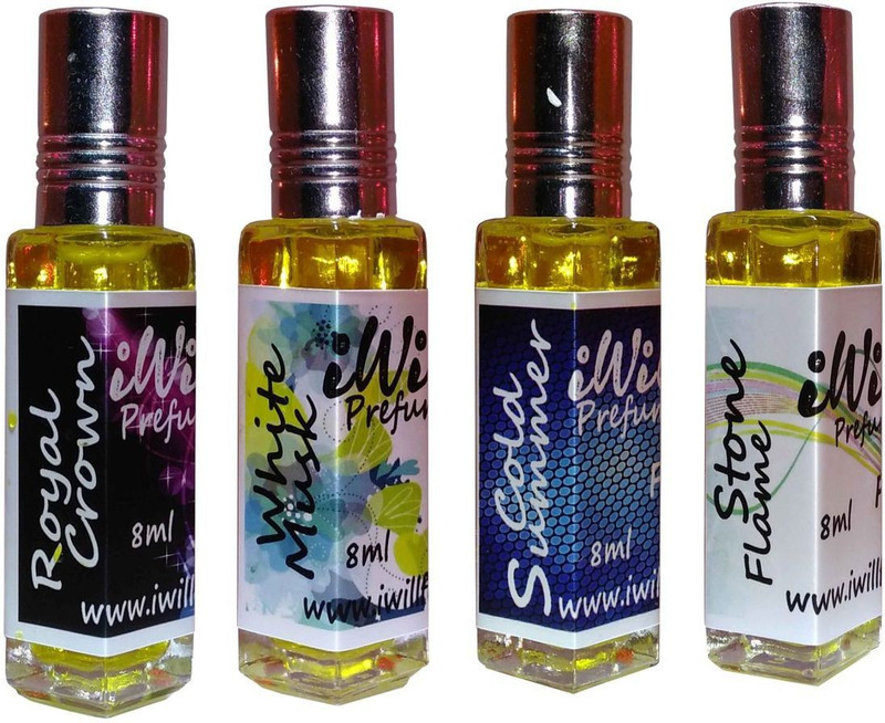 iwill Premium Royal Crown, White Mussk, Cold Summer, Stone Flame Non Alcoholic Fancy Perfume 32 ml Pack Floral Attar(Spicy)