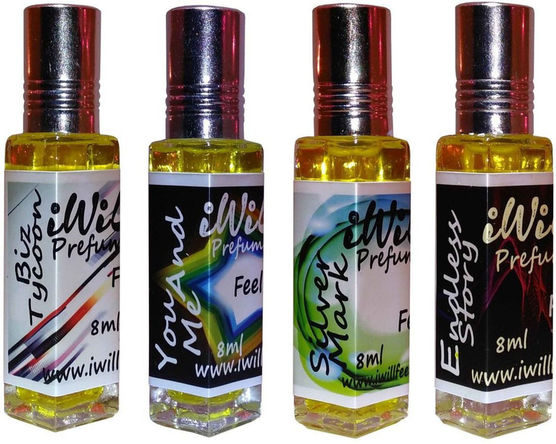 iwill Premium Biz Tycoon, You and Me, Silver Mark, Endless Story Non Alcoholic Fancy Perfume 32 ml Pack Floral Attar(Spicy)