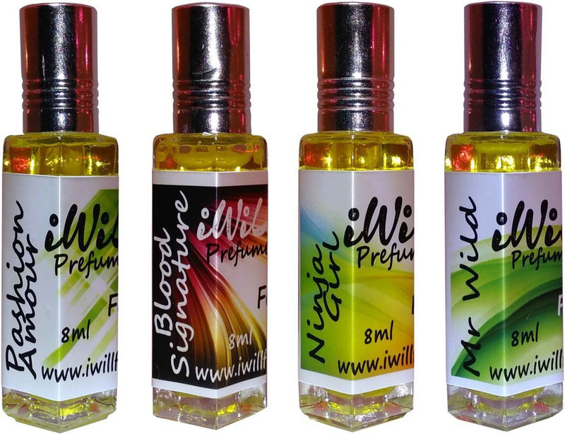 iwill Premium Pashion Amour, Blood Signature, Ninja Girl, Mr Wild Non Alcoholic Fancy Perfume 32 ml Pack Floral Attar(Fruity)