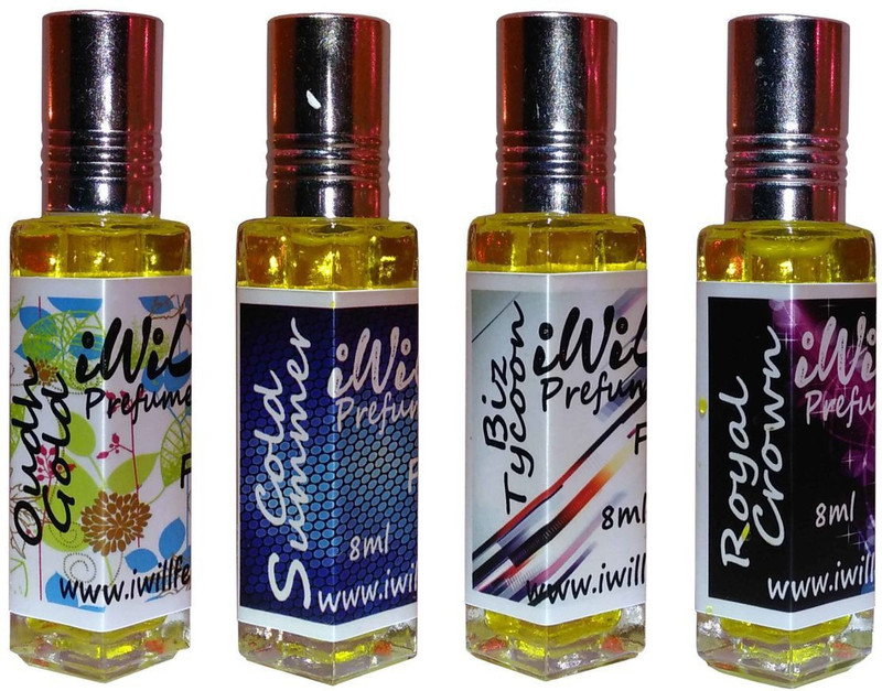 iwill Premium Oudh Gold, Cold Summer, Biz Tycoon, Royal Crown Non Alcoholic Fancy Perfume 32 ml Pack Floral Attar(Woody)