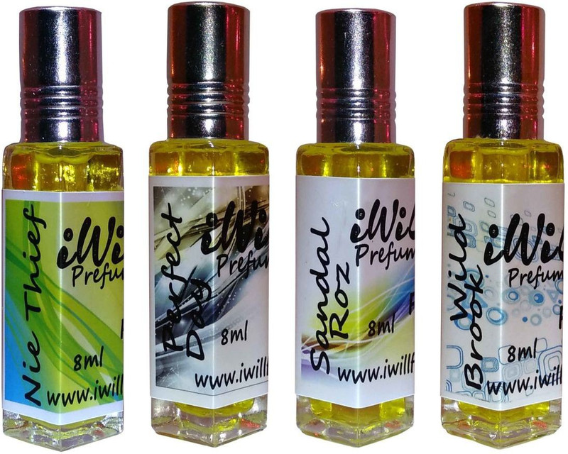 iwill Premium Nie Thief, Perfect Day, Sandal Roz, Wild Brook Non Alcoholic Fancy Perfume 32 ml Pack Floral Attar(Spicy)