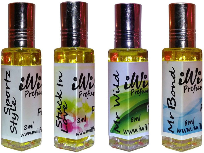 iwill Premium Mr Bond, Sportz Style, Mr Wild, Stuck In Love Non Alcoholic Fancy Perfume 32 ml Pack Herbal Attar(Floral)